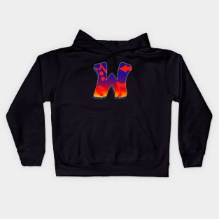 Letter W - Night Sky Kids Hoodie